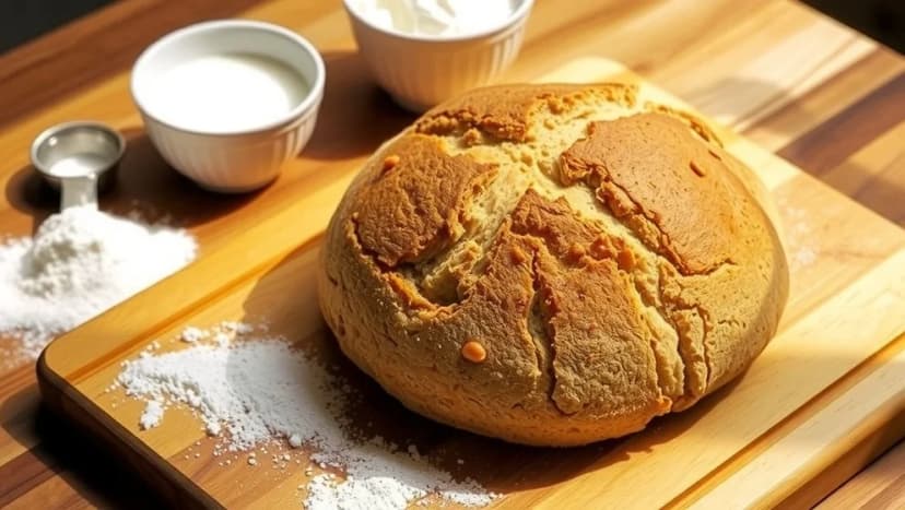 Bröd med bikarbonat och filmjölk hemma