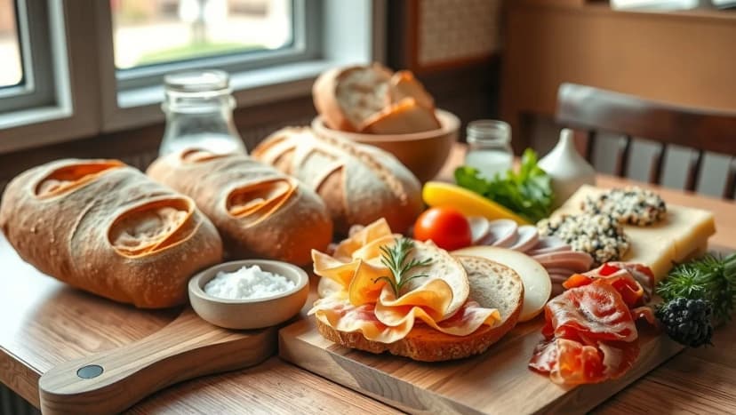 Vad serveras på bröd och salt meny