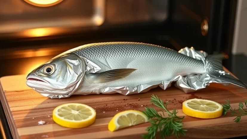 Fisk i folie i ugn blir altid saftig och god