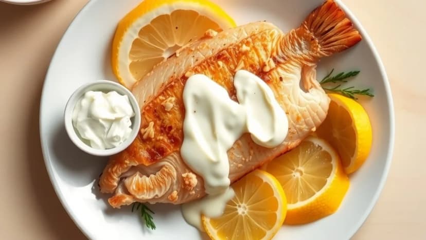 Fisk i ugn med crème fraiche