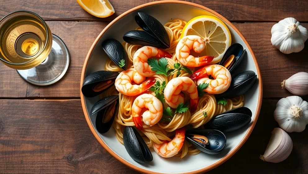 Frutti di mare pasta som smakar som på italienska restaurang