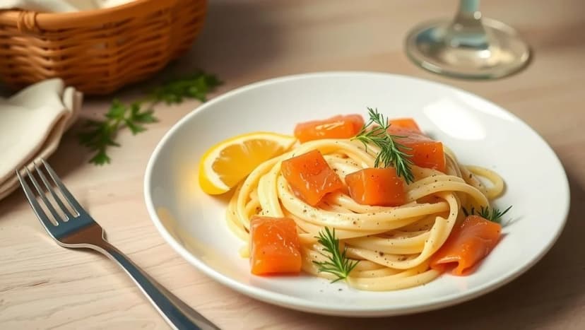Krämig pasta med kallrökt lax hemma