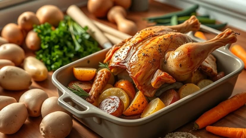 Mat som lagar sig själv i ugnen