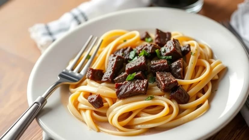 Oxfilé pasta från Jennys matblogg