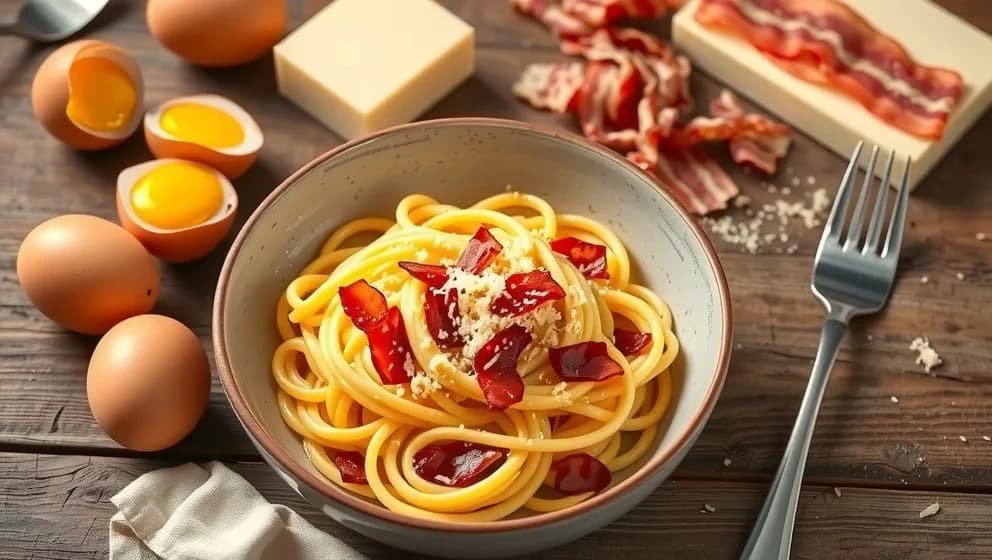 Pasta carbonara recept utan grädde