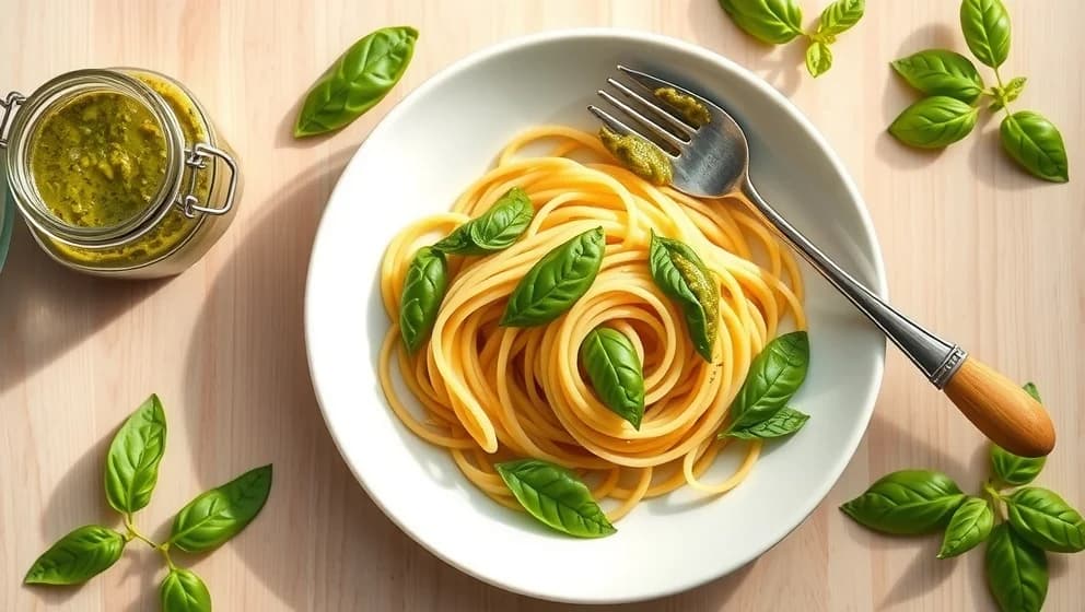 Pasta med pesto på burk blir lika gott som hemgjord