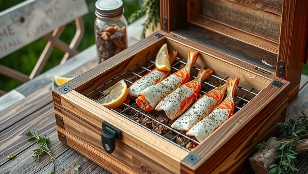 Röka fisk i röklåda hemma själv