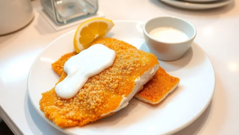 Bästa sås till panerad fisk med crème fraiche